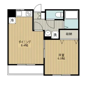 ベルシティ二本杉【1階】の間取り