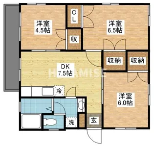 パーシモンテラス【3階】の間取り