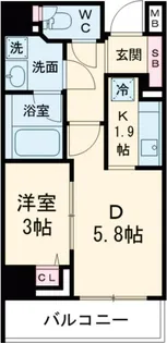 プリムローズ駒込【5階】の間取り