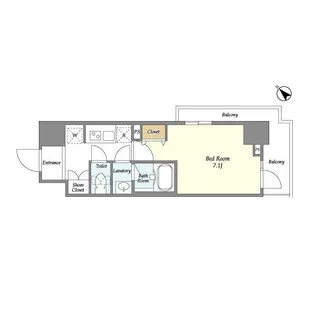 ライトテラス蔵前【5階】の間取り