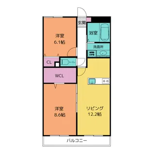 シエル シャン【3階】の間取り