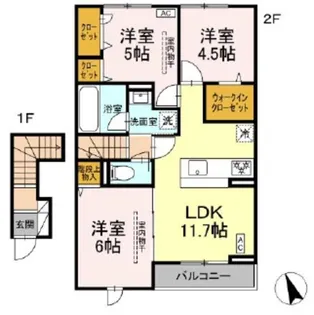 神奈川県相模原市南区東大沼3【アパート】の間取り