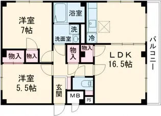 コンタード高松台【1階】の間取り