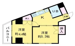 2DKの間取り画像