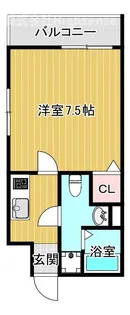 1Kの間取り画像