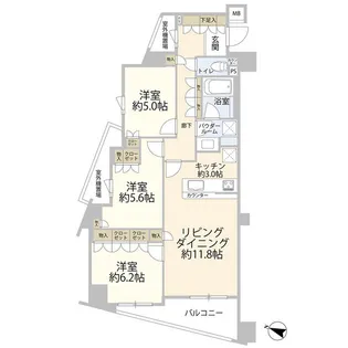 レジデンシャルステート北綾瀬パークビュー(0005487)【2階】の間取り