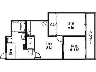 コープジャペン【6階】の間取り