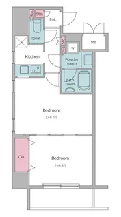 レジディア神田岩本町II【8階】の間取り