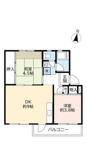 UR鈴蘭台第二【2階】の間取り
