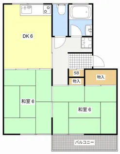 コーポ秋桜【1階】の間取り