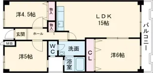 グランドパレス学園前【2階】の間取り
