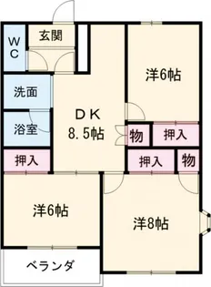 レジデンス富久A【2階】の間取り