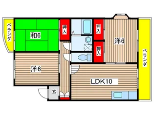 ソシア上土井III【2階】の間取り