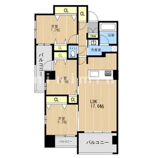 熊本県熊本市中央区水前寺3【マンション】の間取り