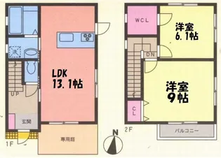 千葉県千葉市中央区矢作町【一戸建】の間取り