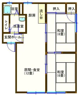 ラフォーレ山下2【1階】の間取り