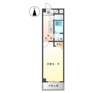 セントラルコート【3階】の間取り