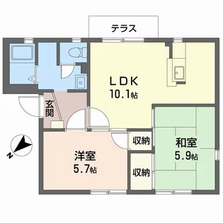ロイヤルグレイス【1階】の間取り