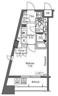 プラウドフラット三軒茶屋【8階】の間取り