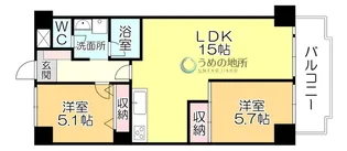ダイアパレス久留米【4階】の間取り