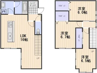 岡山県岡山市南区大福【一戸建】の間取り