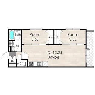 Tio Sereno【3階】の間取り