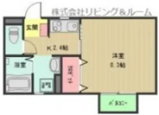千葉県銚子市小畑新町【アパート】の間取り