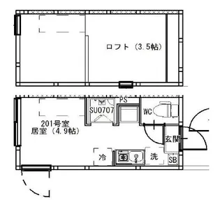 Blue Sands【2階】の間取り