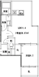 メゾンクレール御領【2階】の間取り