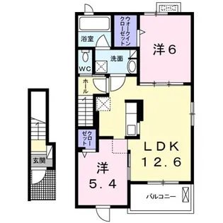 グランシャリオI【2階】の間取り