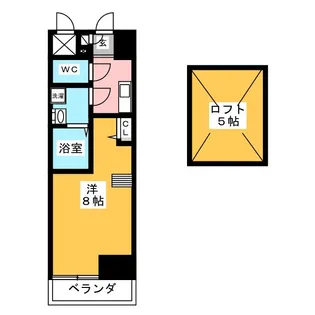 エステムコート名古屋栄デュアルレジェンド【3階】の間取り
