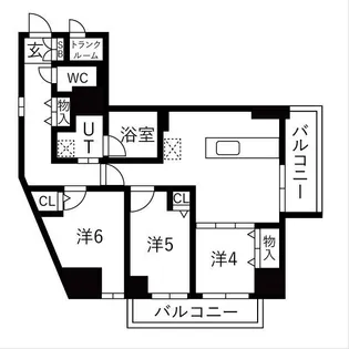 ラ・クラッセ札幌麻生ステーションスクエア【4階】の間取り