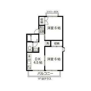 エントピア嶋崎A【1階】の間取り