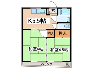 コーポ八木【2階】の間取り