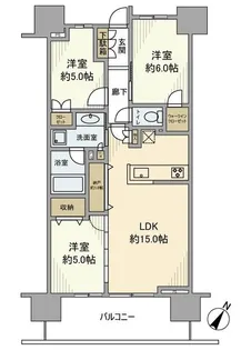 プラウド瑞江【4階】の間取り