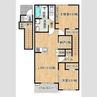 AFC RESIDENCE 海老島【2階】の間取り