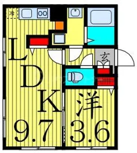 Aster日暮里【4階】の間取り