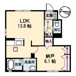 グランドール 壱番館【1階】の間取り