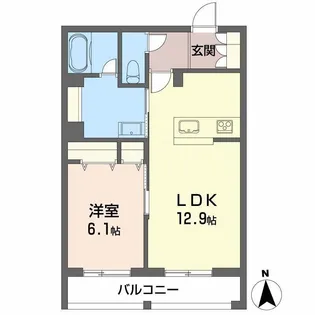 ラピス連坊【2階】の間取り