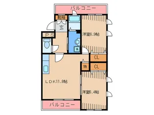 サウスウインザー【2階】の間取り