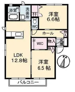 パールハイツ G棟【1階】の間取り
