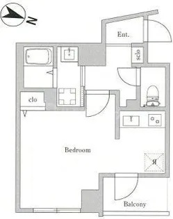 キャビン・ドゥ・ルミエール【8階】の間取り