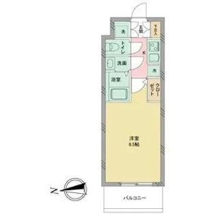 S-RESIDENCE志賀本通【8階】の間取り