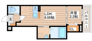 アークリヴィエール河原町【1階】の間取り