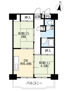 UR札幌北一条【6階】の間取り