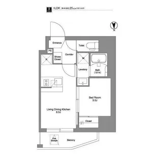BPRレジデンス王子【12階】の間取り