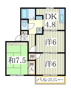 サンモール南流山A【2階】の間取り