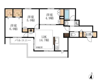 (仮称)市川市原木1丁目メゾン【3階】の間取り