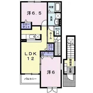 リバーサイドホヅミI【2階】の間取り