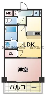 ノルデンタワー新大阪アネックス【12階】の間取り